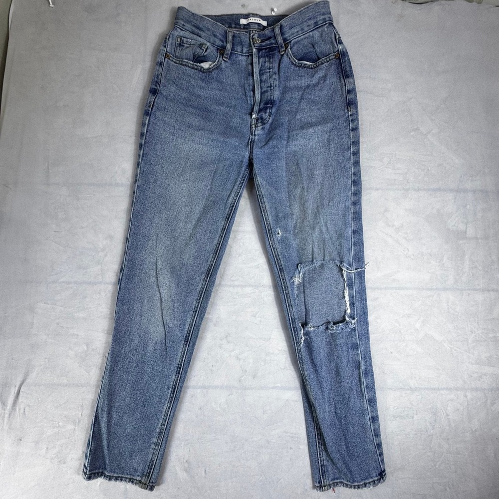 Citizens of Humanity Womens Rocket Ankle Distressed Jeans Blue Denim Tapered 25